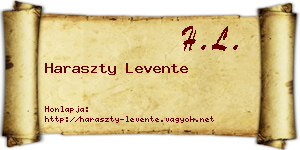 Haraszty Levente névjegykártya